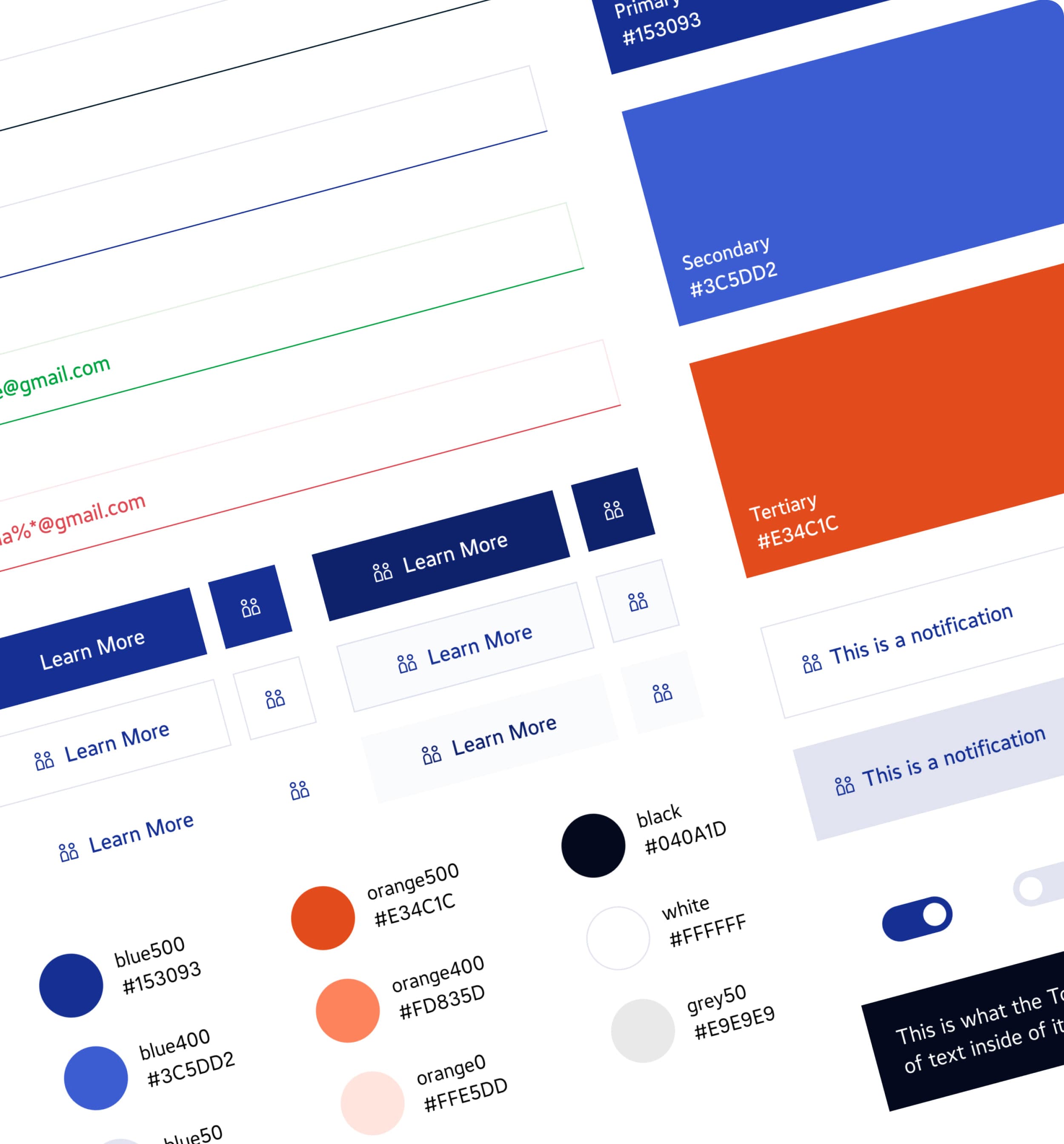 Portion of the design system of Hrtechventures